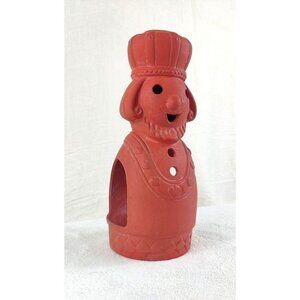 Terracotta Figural Candle Holder Pottery Tea Light VTG 70s Danish Modern Japan